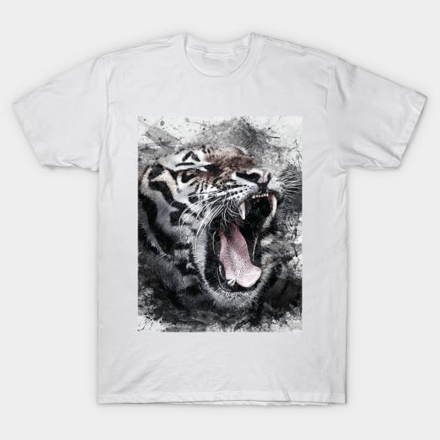 TIGER Pop Art T-Shirt by BruceALMIGHTY Baker